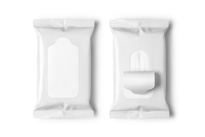 two wet wipe containers
