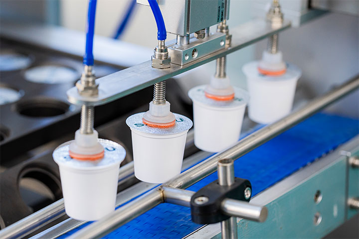 final coffee k cup pod from filing sealing machine