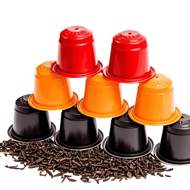 coffee capsule filled tea