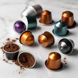 pure aluminum nescafe system compatible nespresso coffee capsules in china, for wholesaler and coffee producer