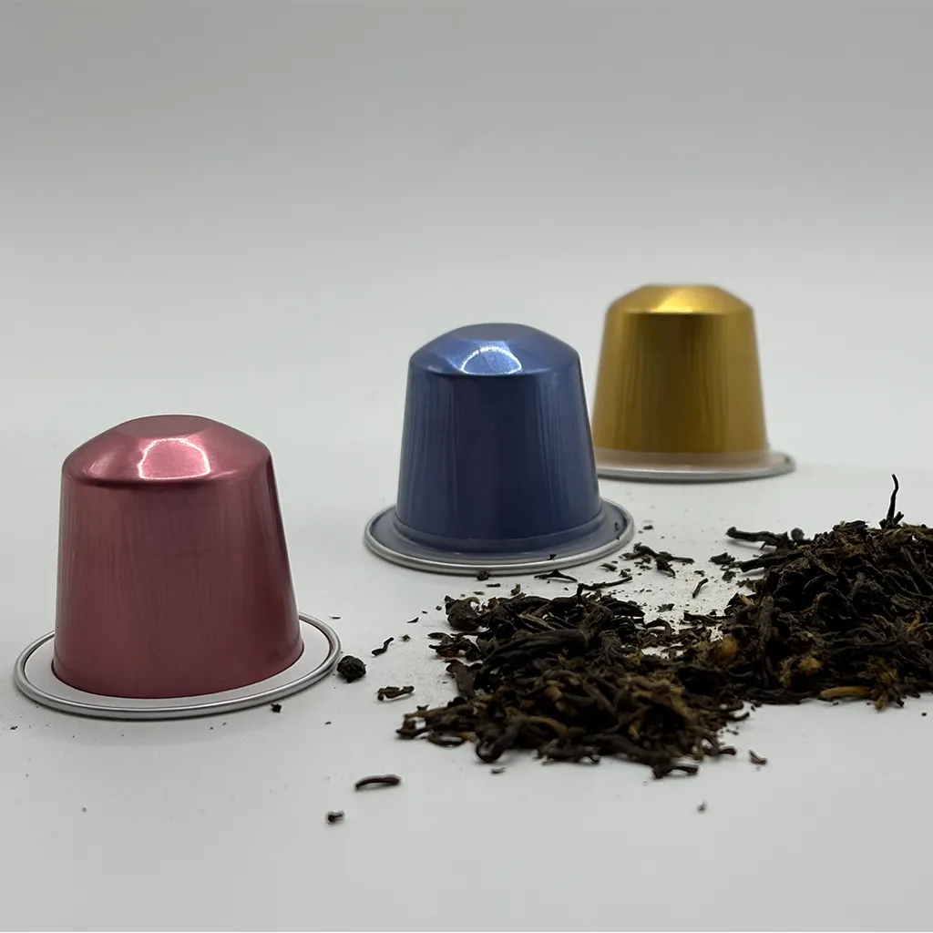 SANEU private label pure aluminum nespresso compatible pods suppplier, 100% could be used in Nescafe and nepresso original brewing machine , also can fill milk tea, supplementary powder, liquid coffee, tea