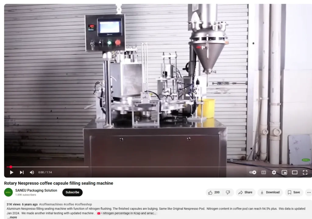 coffee capsule packaging machine