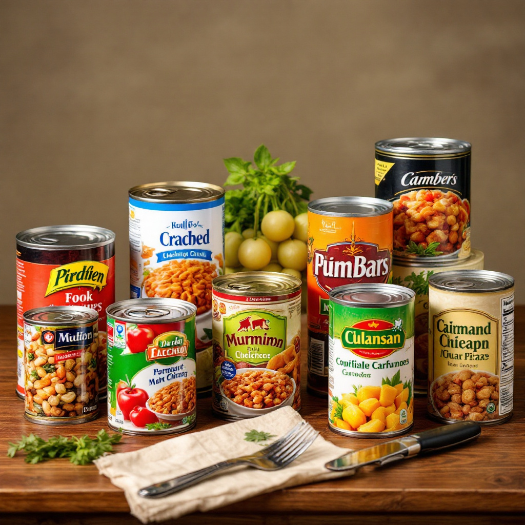 canning machine finished products beans