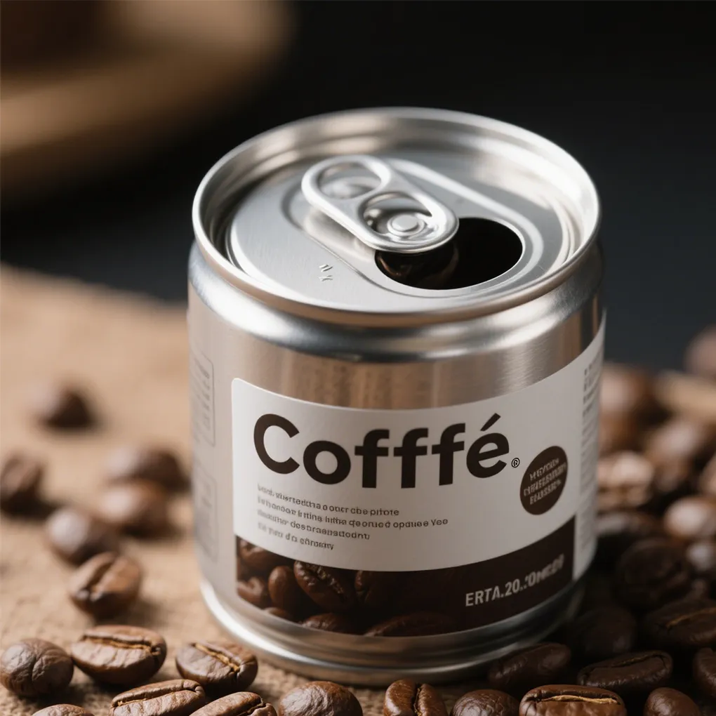 a small opened drink can of coffee