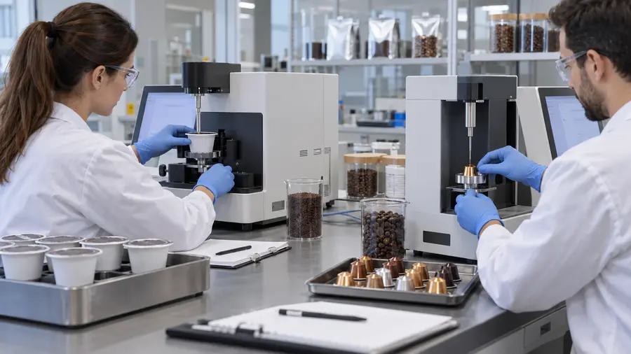 measure residual oxygen in coffee capsules